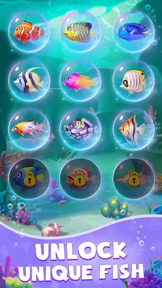 Скачать Solitaire: Fish Aquarium [MOD Много монет] на Андроид