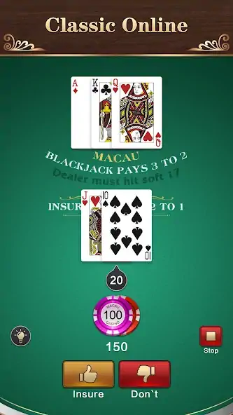 Скачать Блэкджек - 21 очко покер игра [MOD Много денег] на Андроид