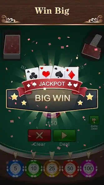 Скачать Блэкджек - 21 очко покер игра [MOD Много денег] на Андроид