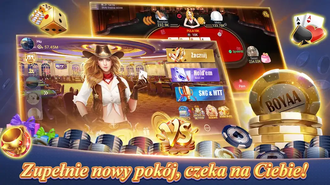 Скачать Texas Poker Polski (Boyaa) [MOD Много монет] на Андроид