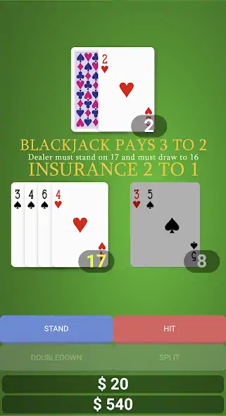 Скачать Simple Blackjack [MOD Бесконечные деньги] на Андроид