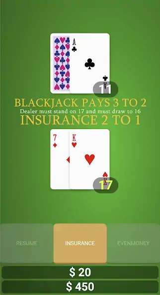 Скачать Simple Blackjack [MOD Бесконечные деньги] на Андроид