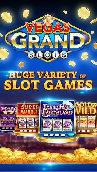 Скачать Vegas Grand Slots:Casino Games [MOD Много монет] на Андроид