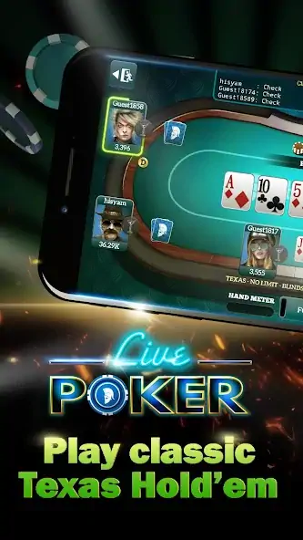 Скачать Live Poker Tables–Texas holdem [MOD Много монет] на Андроид