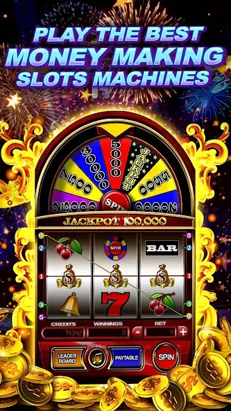 Скачать Money Wheel Slot Machine Game [MOD Много денег] на Андроид
