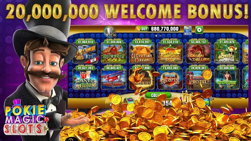 Скачать Pokie Magic Casino Slots [MOD Много монет] на Андроид