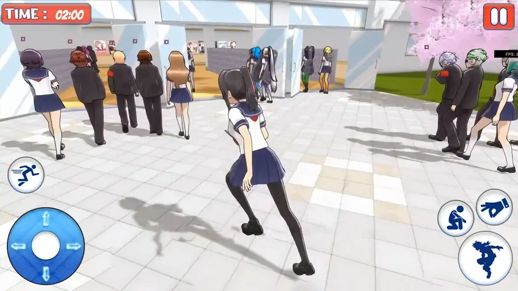 Скачать Sakura Anime Girl Fun Life 3D [MOD Много монет] на Андроид
