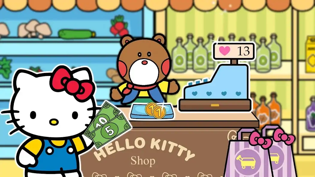 Скачать Hello Kitty: Игра Супермаркет [MOD Бесконечные деньги] на Андроид