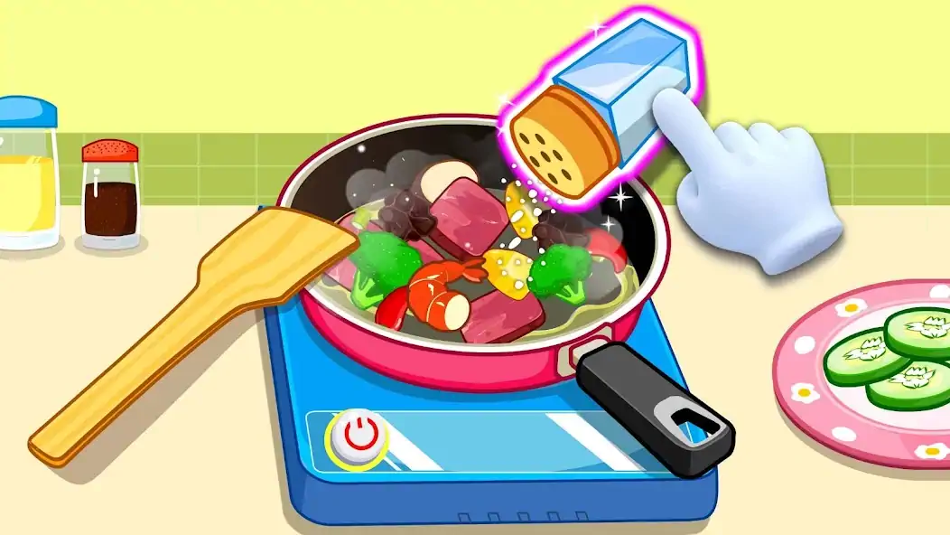 Скачать Панда-повар - кухня для детей [MOD Бесконечные деньги] на Андроид