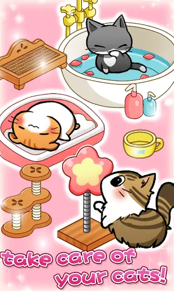 Скачать Cat Room - Cute Cat Games [MOD Много монет] на Андроид