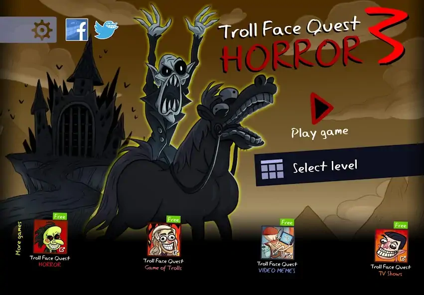 Скачать Troll Face Quest: Horror 3 [MOD Бесконечные монеты] на Андроид