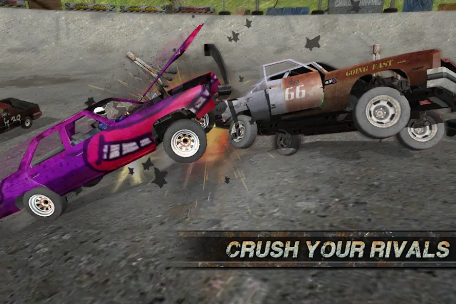 Скачать Demolition Derby: Crash Racing [MOD Бесконечные деньги] на Андроид