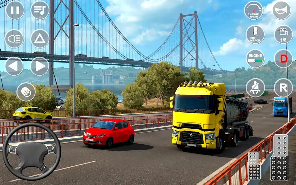 Скачать Euro Truck Transport Simulator [MOD Бесконечные монеты] на Андроид