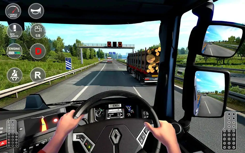 Скачать Euro Truck Transport Simulator [MOD Бесконечные монеты] на Андроид