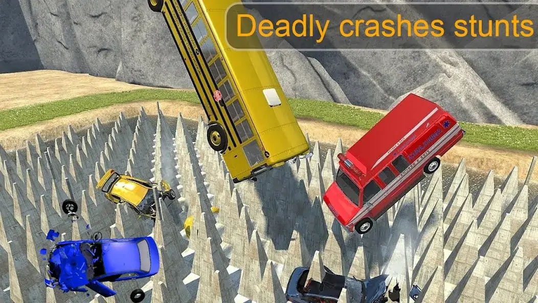 Скачать Beam Drive Crash Death Stair C [MOD Много монет] на Андроид