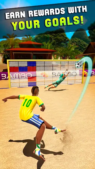 Скачать Shoot Цель Пляжный футбол [MOD Много монет] на Андроид