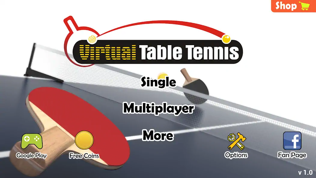 Скачать Virtual Table Tennis [MOD Бесконечные монеты] на Андроид