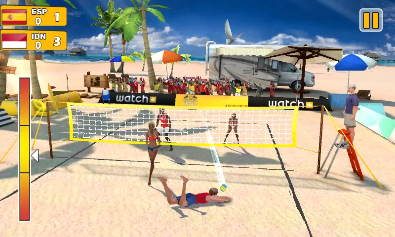 Скачать Пляжный волейбол 3D [MOD Много монет] на Андроид