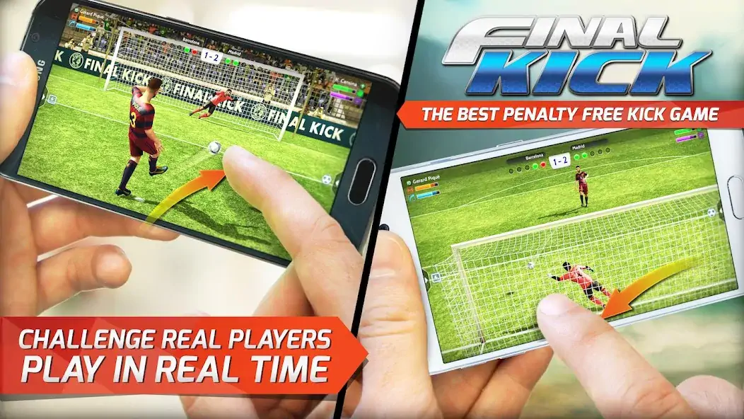 Скачать Final kick: Игра Лучший футбол [MOD Много денег] на Андроид