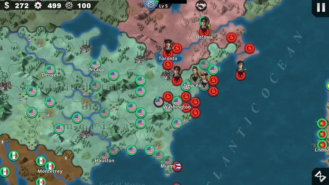 Скачать World Conqueror 4-WW2 Strategy [MOD Много денег] на Андроид