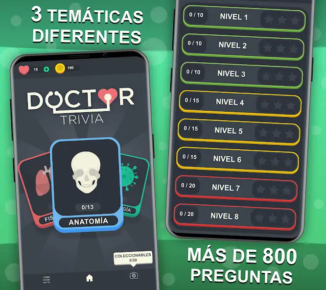Скачать Doctor Trivia - Quiz Medicina [MOD Бесконечные монеты] на Андроид