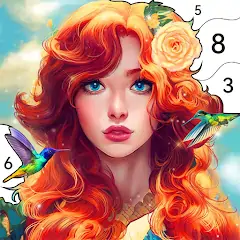 Скачать Girls Paint by Number Coloring [MOD Бесконечные деньги] + [MOD Меню] на Андроид