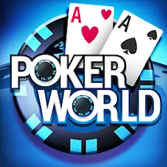 Скачать Poker World - Офлайн Покер [MOD Много денег] + [MOD Меню] на Андроид
