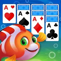 Скачать Solitaire Fish Klondike Card [MOD Много денег] + [MOD Меню] на Андроид