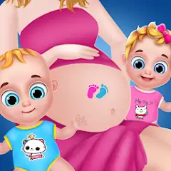 Скачать Mom & newborn Babysitter Game [MOD Много монет] + [MOD Меню] на Андроид