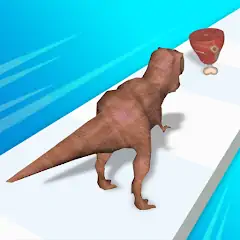 Скачать Dinosaur Game Run Dino Rush 3D [MOD Много монет] + [MOD Меню] на Андроид