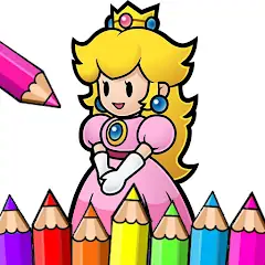 Скачать Princess Peach Paint Coloring [MOD Много монет] + [MOD Меню] на Андроид