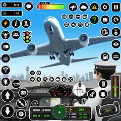 Скачать пилот симулятор: самолет игра [MOD Много монет] + [MOD Меню] на Андроид