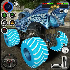 Скачать 4x4 Monster Truck Stunt Games [MOD Бесконечные монеты] + [МОД Меню] на Андроид