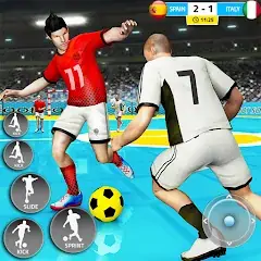 Скачать Indoor Futsal: Football Games [MOD Бесконечные деньги] + [MOD Меню] на Андроид