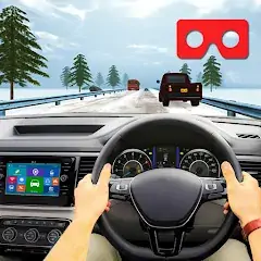 Скачать VR Traffic Racing In Car Drive [MOD Бесконечные деньги] + [MOD Меню] на Андроид