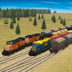 Скачать Train and rail yard simulator [MOD Много денег] + [MOD Меню] на Андроид