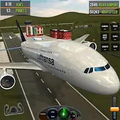 Скачать Pilot City Flight Simulator 3D [MOD Много монет] + [MOD Меню] на Андроид