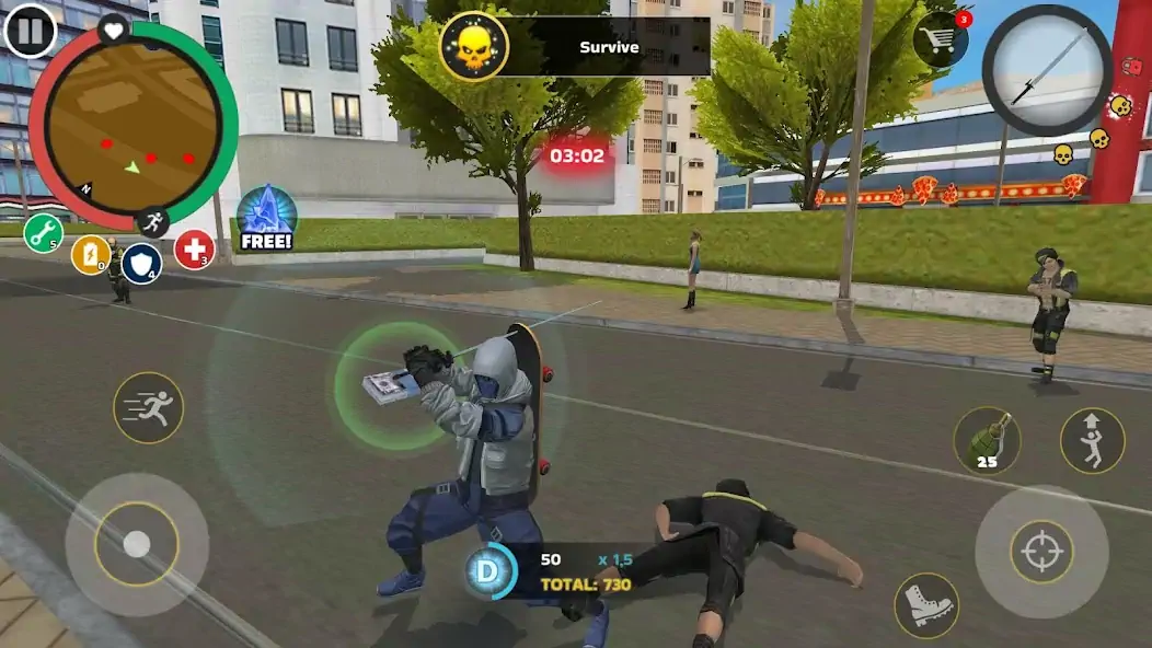 Скачать Rope Hero: Mafia City Wars [MOD Бесконечные деньги] на Андроид