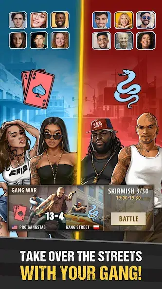 Скачать The Gang: Street Wars [MOD Много монет] на Андроид