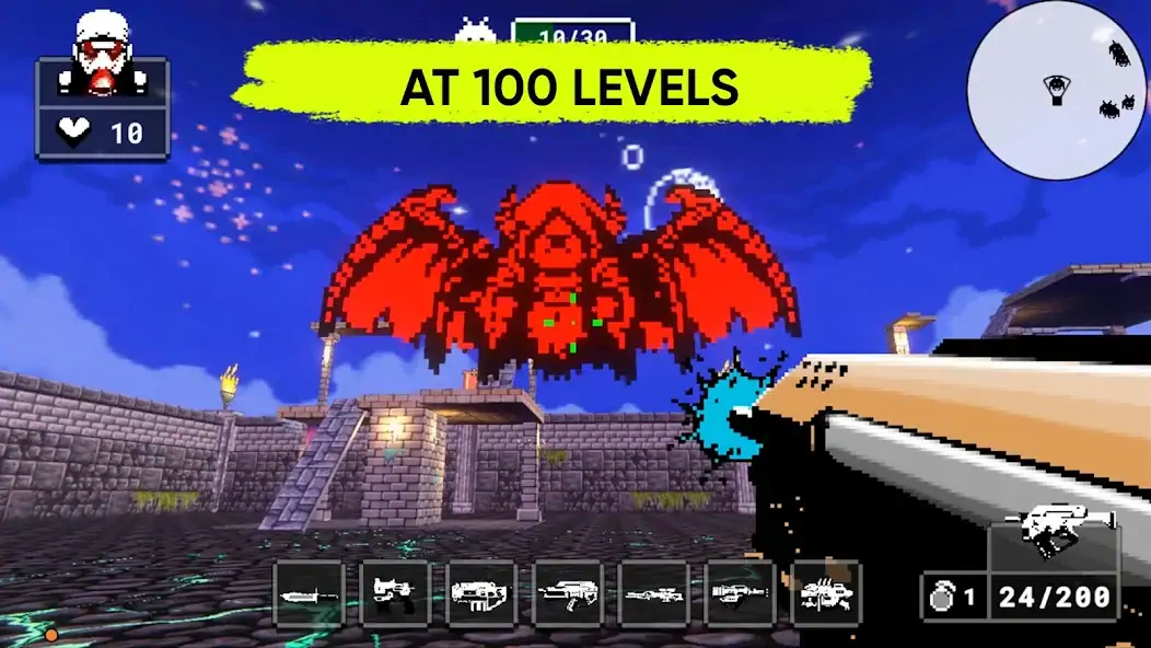 Скачать Doom pixel shooter 3d [MOD Бесконечные деньги] на Андроид