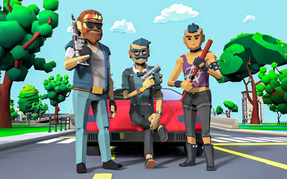 Скачать Gangster Car Theft Wars Games [MOD Много монет] на Андроид