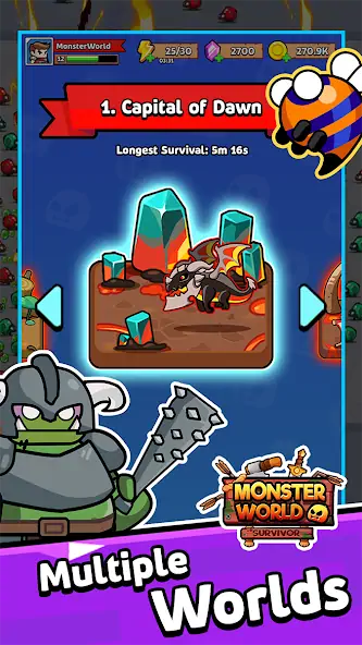 Скачать Monster World: Survival.io [MOD Бесконечные монеты] на Андроид