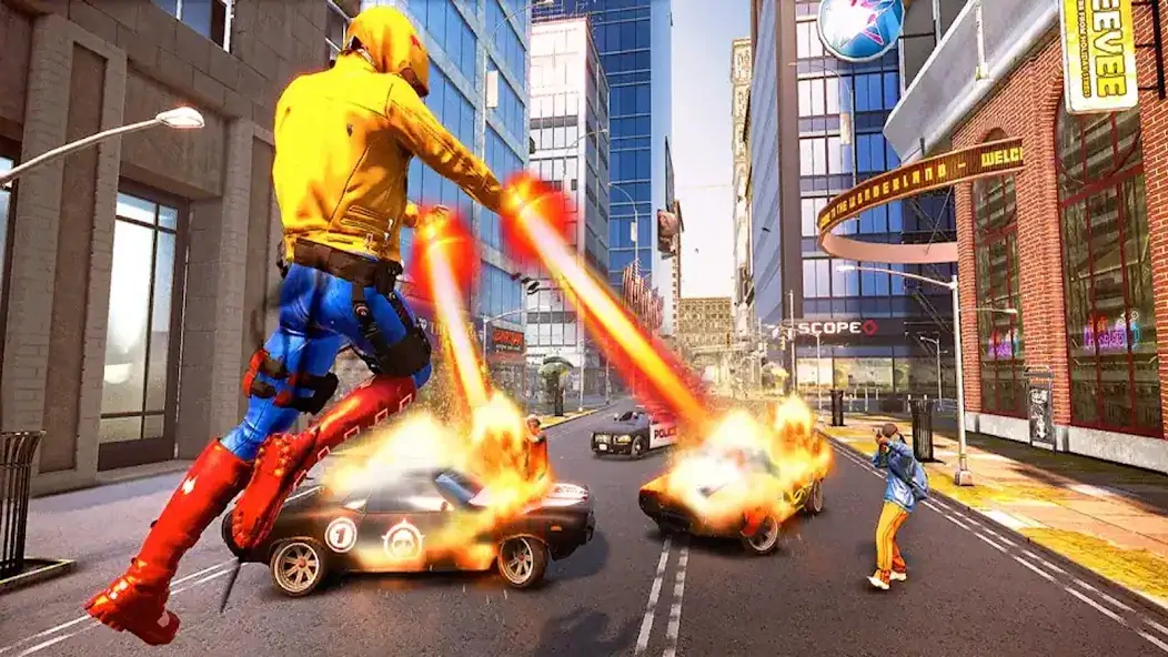 Скачать Incredible Flying SuperHero 3D [MOD Бесконечные монеты] на Андроид