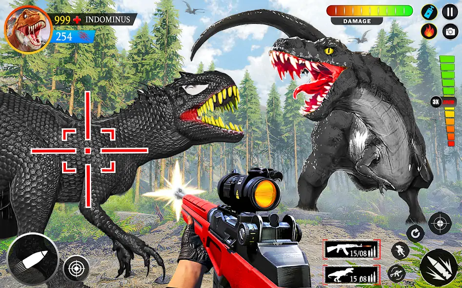Скачать Wild Dinosaur Hunter Gun Games [MOD Бесконечные монеты] на Андроид