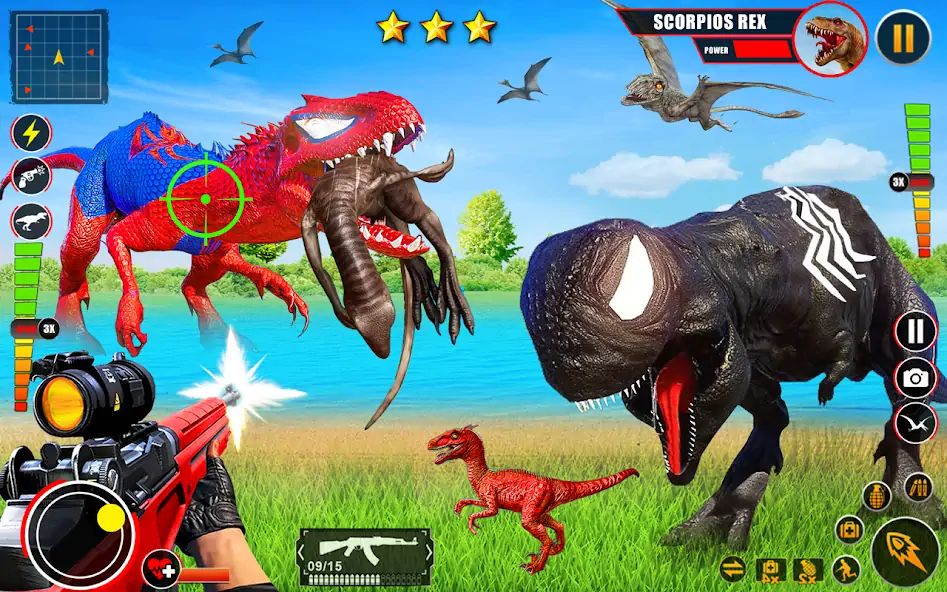 Скачать Wild Dinosaur Hunter Gun Games [MOD Бесконечные монеты] на Андроид