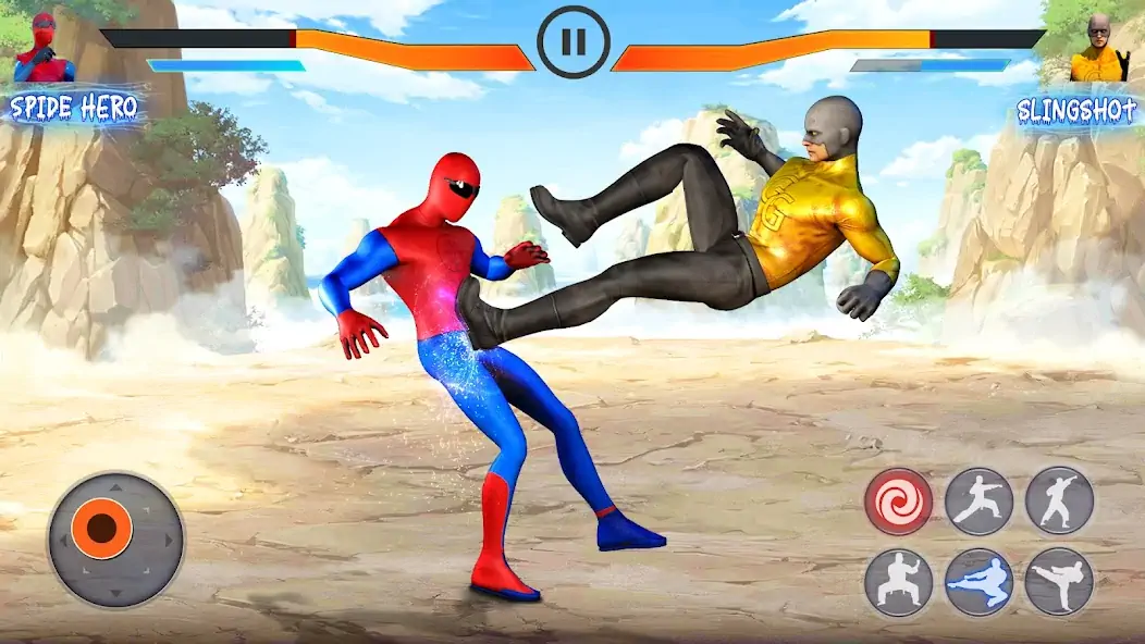 Скачать Superhero Kungfu Fighting Game [MOD Много монет] на Андроид