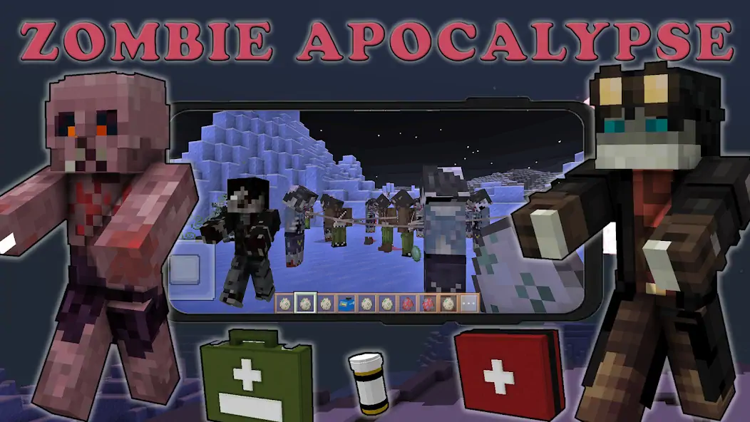 Скачать Zombie Apocalypse Craft Mod [MOD Много монет] на Андроид