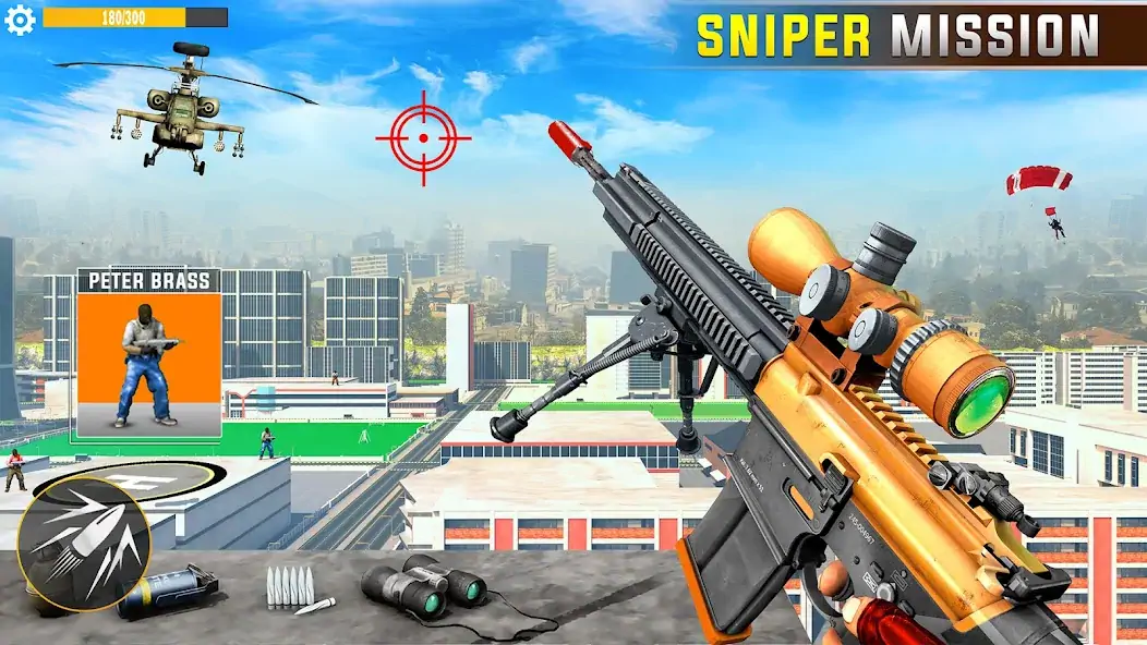 Скачать Sniper War 3D - игры с оружием [MOD Бесконечные деньги] на Андроид