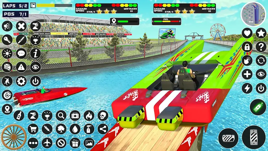 Скачать Jetski Boat racing: Boat Games [MOD Много монет] на Андроид