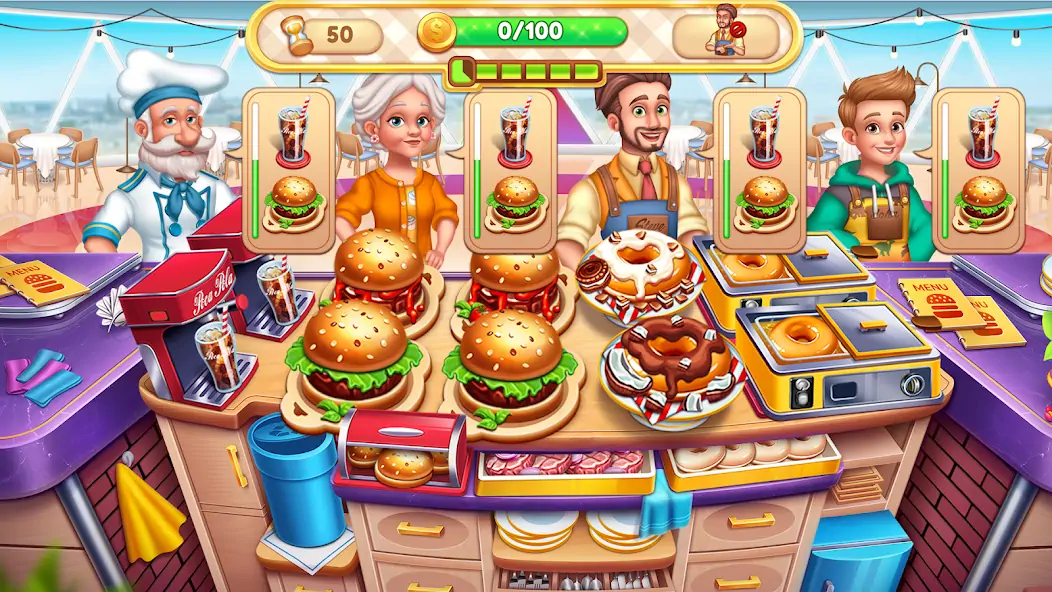Скачать Кулинарные игры в ресторане [MOD Бесконечные деньги] на Андроид